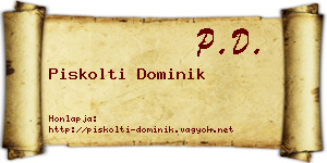 Piskolti Dominik névjegykártya